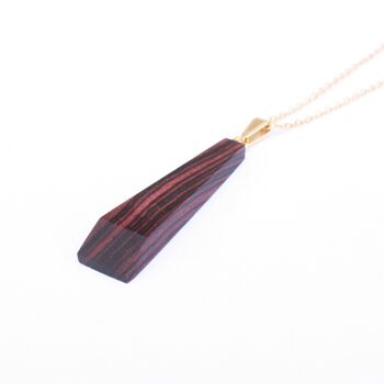 Collier en bois de violette 3