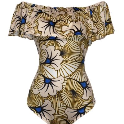 Gold Fan Print Bodysuit