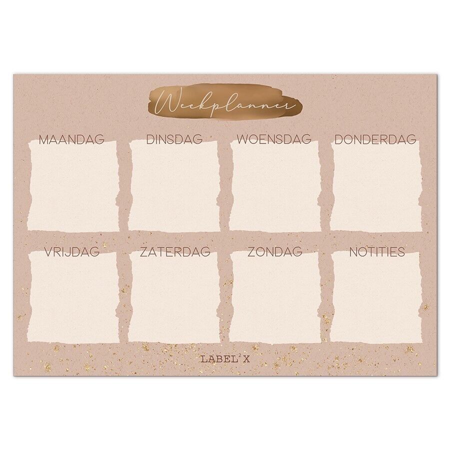 Adesivo lavagna planner settimanale