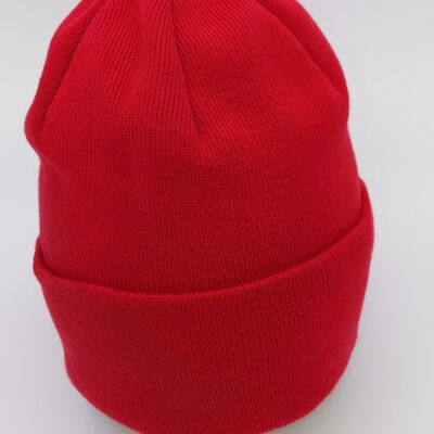 Mütze aus Bio Baumwolle Roter Mohn