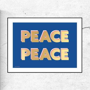 Paix paix - feuille d'or spéciale - produit en Ukraine - Rose - A3