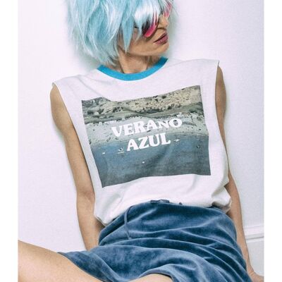 T-shirt unisex "Blue Summer" - Senza maniche