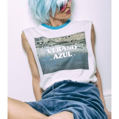 T-shirt unisex "Blue Summer" - Senza maniche
