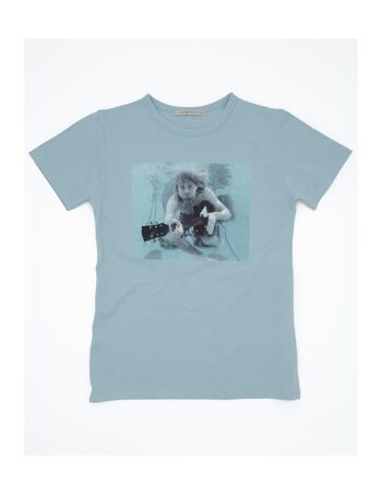 T-shirt coupe slim pour femme - Come Blue © Kurt Cobain 3