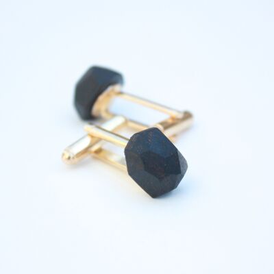 Ebony wood cufflink