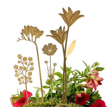 Bouquet de fleurs en laiton, décorations florales 2