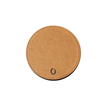 6 Round Coasters - Recycled Leather 5