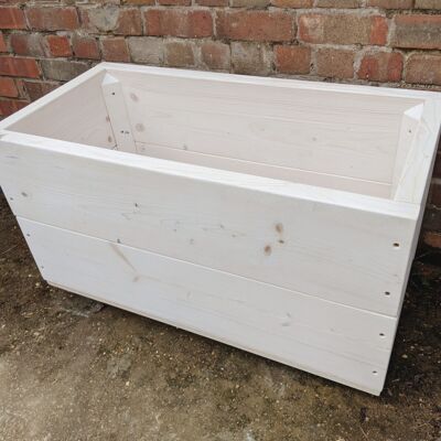 Large storage box - White washed effect
