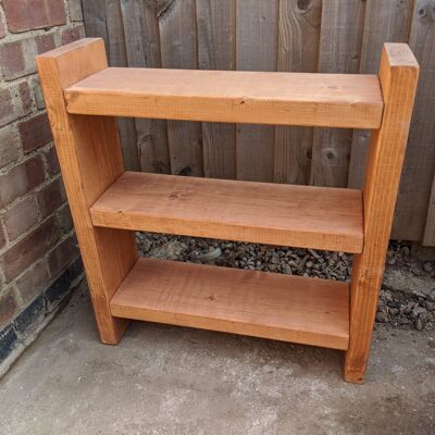 Small 20cm depth shoe rack - Grey washed effect