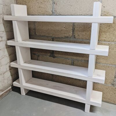 Lap joint shelving unit – 4 shelves - Medium Oak stain