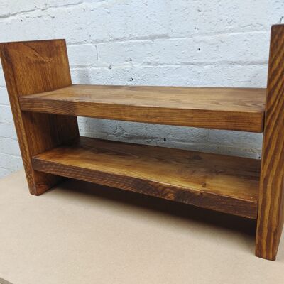 25cm depth shoe rack - Dark Oak stain