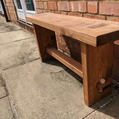 Pegged mortise and tenon bench - Natural Pine