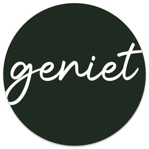 Muurcirkel geniet groen - Ø 40 cm - Dibond - Aanbevolen