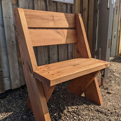 Garden seat - Grey washed effect