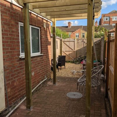 1.8m x 2.4m Pergola - Bolted to decking Install myself