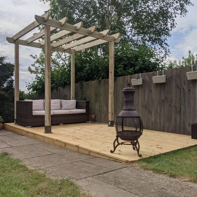 2.4m x 2.4m Pergola - Bolted to patio Install for me