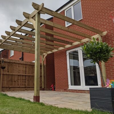 1.8m x 3m Pergola - Bolted to patio Install for me