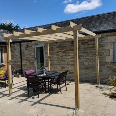 3m x 3m Pergola - Bolted to decking Install myself