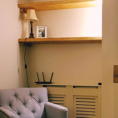 Alcove shelves - Flat packed White washed effect