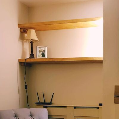 Alcove shelves - Diy Dark Oak stain