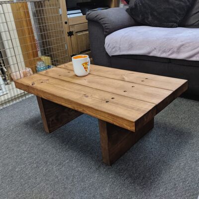 Small coffee table - Grey washed effect