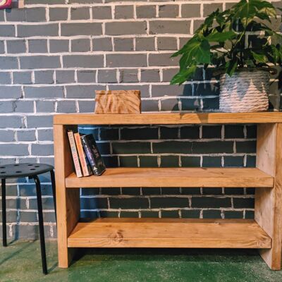 25cm depth shelving unit - Light Oak stain