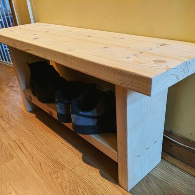 Shoe rack bench - Medium Oak stain