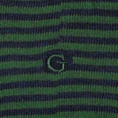 Calze a Righe Uomo Verde - Blu Melange - 304 - G