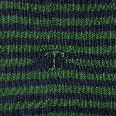 Calze a Righe Uomo Verde - Blu Melange - 304 - T