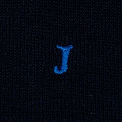 Calze Blu Uomo - Filo di Scozia Stretch Superlight - Iniziali Royal - 153 - J