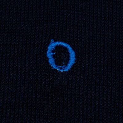 Calze Blu Uomo - Filo di Scozia Stretch Superlight - Iniziali Royal - 153 - O