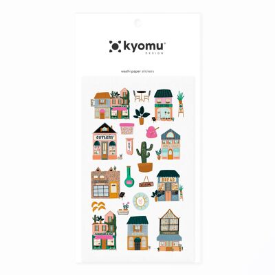 Washi Paper Stickers Houses