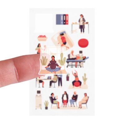 Washi Paper Stickers Pregnant Woman