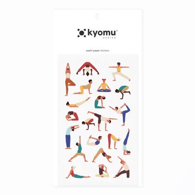 Washi Paper Stickers Yoga 01