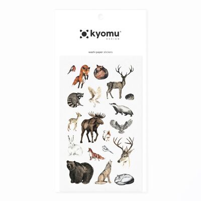 Washi Paper Stickers Animals 02