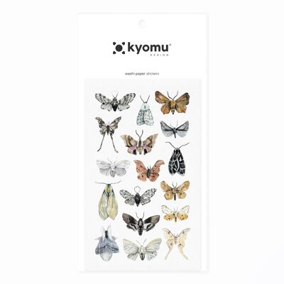 Washi Paper Stickers Animals Moths