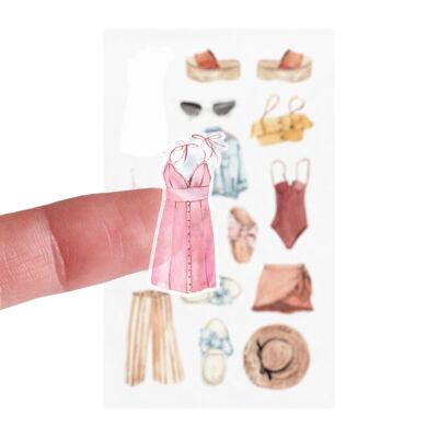 Washi Paper Stickers Fashion Outfits 04