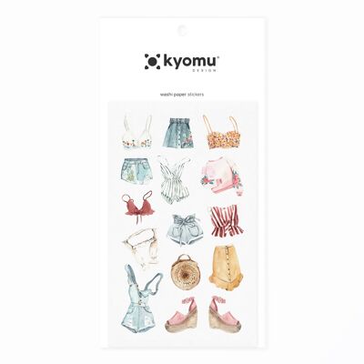 Washi Paper Stickers Fashion Outfits 05