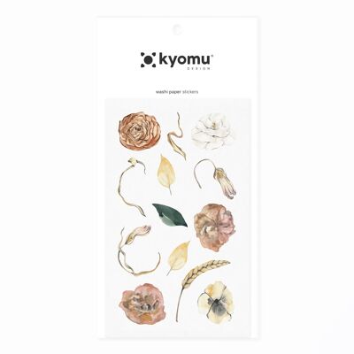 Washi Paper Stickers Floral 03
