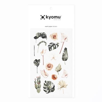 Washi Paper Stickers Floral 07