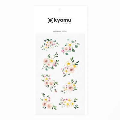 Washi Paper Stickers Floral Bouquet 14
