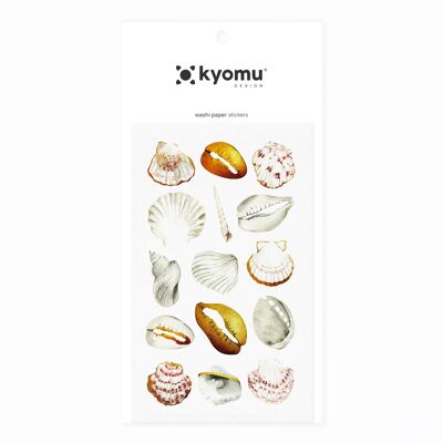 Washi Paper Stickers Seashells 02