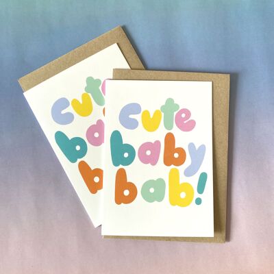 Greetings Card - Cute Baby Bab