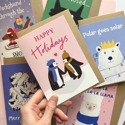 Christmas Card - Happy Holidays 6 Pack