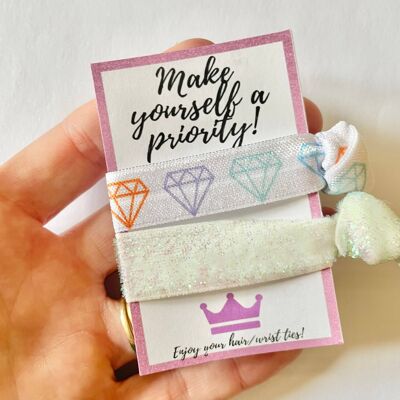 Elastic hair tie, Free gift, hair accessories, positivity gi