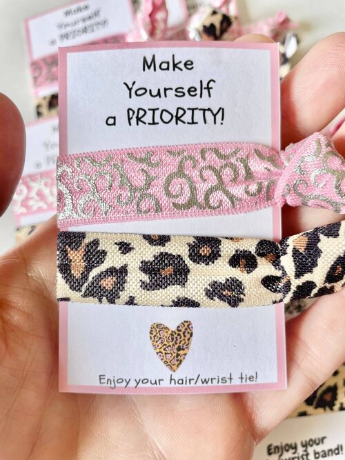 Positivity Gift For Girls, Empowerment Cards, Daily Affirmation For Kids, Positivity Card, Hair Tie, Elastic Hairband Gift, Kindness Card,