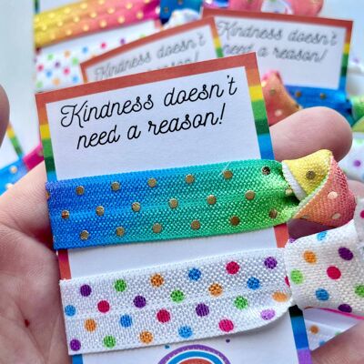 Positivity Gift, Empowerment Cards, Daily Affirmation, Positivity Card, Hair Tie, Elastic Hairband Gift, Kindness Card, Positive Quotes 1