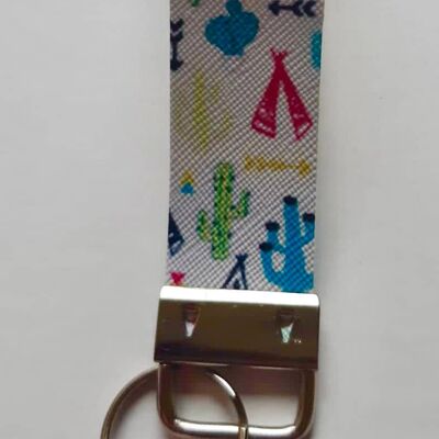 Braccialetto, braccialetto in similpelle, regalo portachiavi, braccialetto floreale, SKU 65
