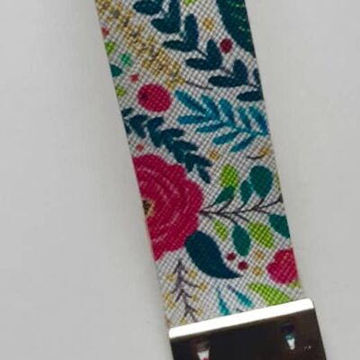 Braccialetto, braccialetto in similpelle, regalo portachiavi, braccialetto floreale, SKU 69