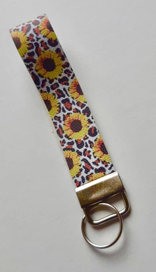 Wristlet,leatherette wristlet,keyring gift, leopard wristlet